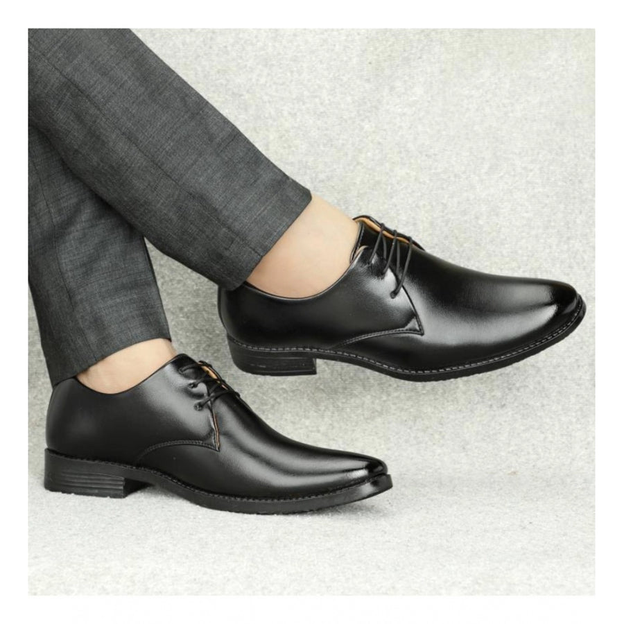 Men's Faux Leather Formal Shoes (Black)