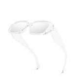 Multi-color plastic square frame unisex sunglasses with UV400 protection - Pack of 2