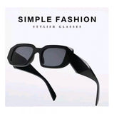 Classic black plastic square-framed unisex UV400 protection sunglasses pair, featuring two stylish shades for outdoor activities