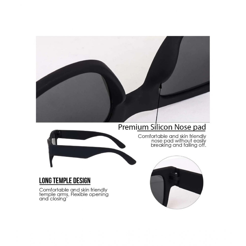 Multi-colored plastic unisex sunglasses pack, square frame type with UV400 protection for outdoor activities