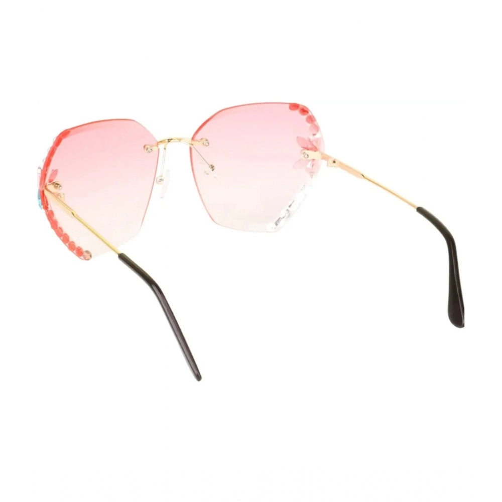 Multi-colored metal square frame unisex sunglasses with UV400 protection