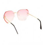Multi-colored metal square frame unisex sunglasses with UV400 protection
