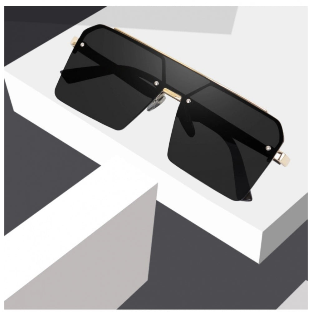 MultiColor polycarbonate retro square sunglasses with UV400 protection, close-up on stylish accessory