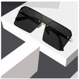 MultiColor polycarbonate retro square sunglasses with UV400 protection, close-up on stylish accessory