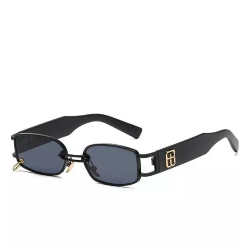 Multi-colored metal and plastic rectangular sunglasses with UV400 protection for unisex, ideal for outdoor activities