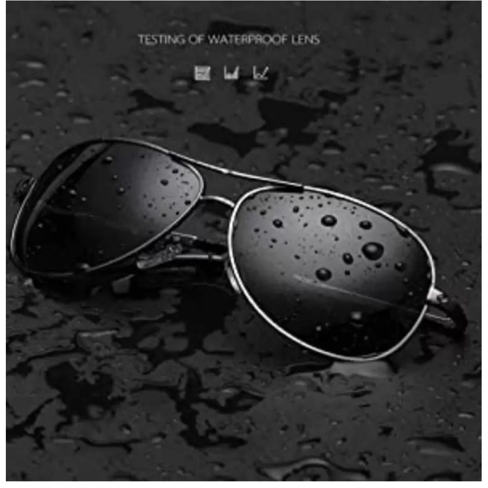 Metal aviator sunglasses, multi-colored with UV400 protection for unisex - varies slightly from image due to lighting and screens