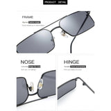 Metal, multi-colored unisex UV400 protection sunglasses - rectangular frame type for outdoor activities