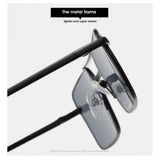Metal rectangular sunglasses, multi-colored with UV400 protection for unisex use