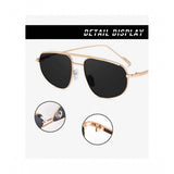 Metal aviator sunglasses, multi-color with UV400 protection for unisex - varying colors due to lighting & screens