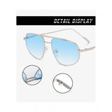 Metal aviator sunglasses, multi-colored with UV400 protection for unisex use