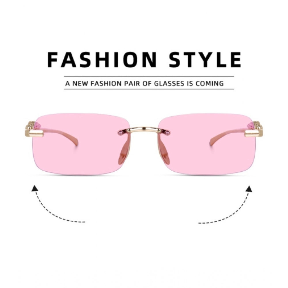 Metal rectangular multi-color unisex UV400 protection sunglasses - variable screen colors, actual product may differ