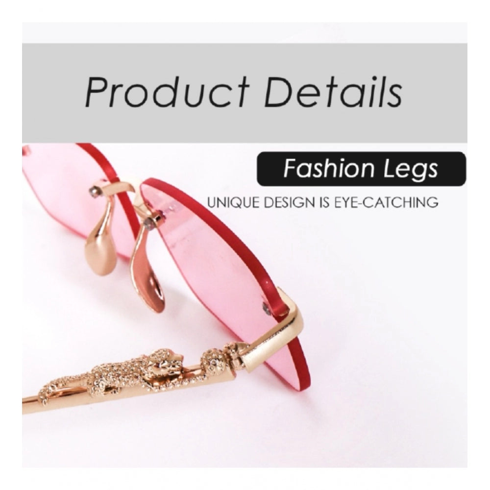 Metal rectangular sunglasses, multi-colored UV400 protection for unisex - may appear differently on various screens