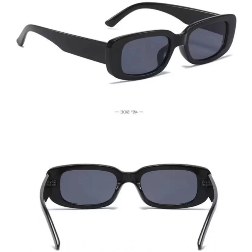 MultiColor plastic unisex UV400 protection rectangular sunglasses pack of 2 for outdoor activities