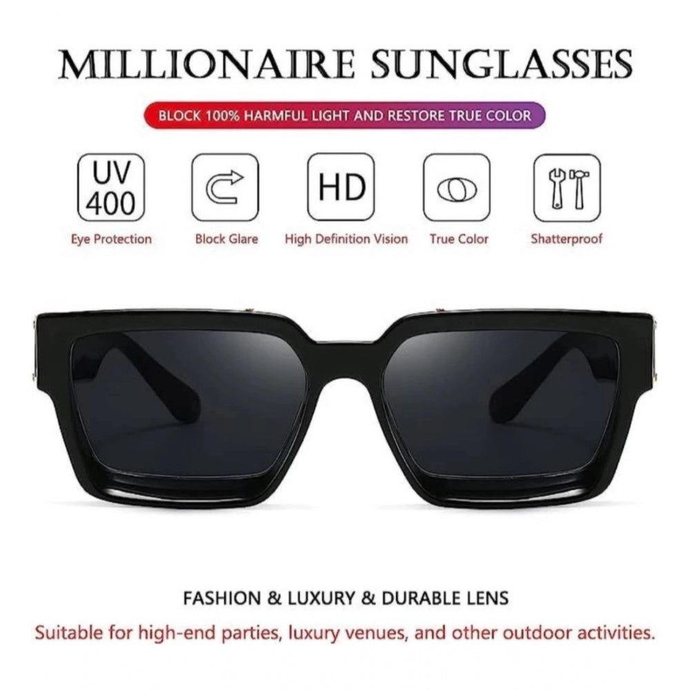 MultiColor retro square plastic unisex sunglasses with UV400 protection, versatile accessory for outdoor activities