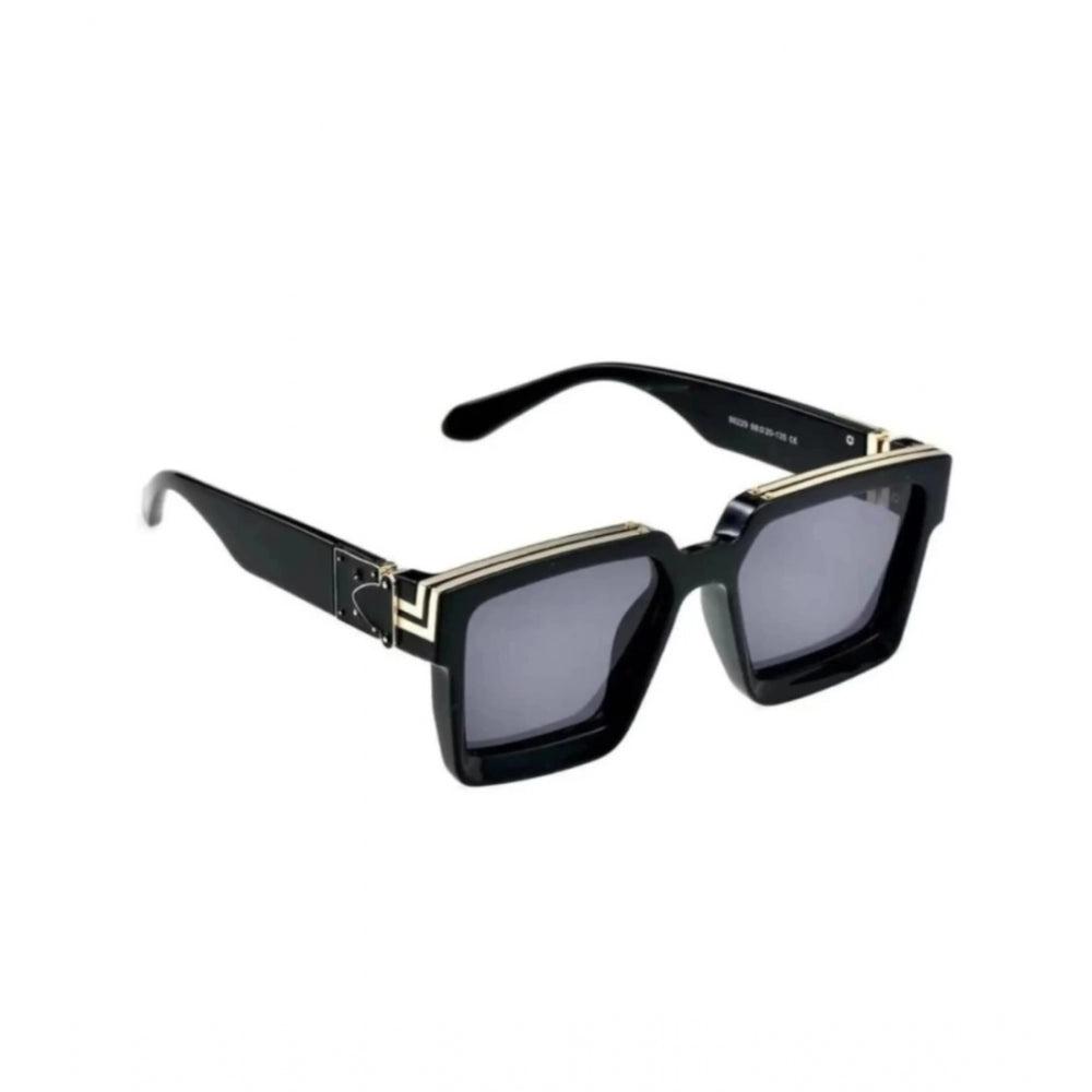 MultiColor plastic unisex UV400 protection retro square sunglasses with classic style on model face