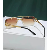 MultiColor metal unisex sunglasses with UV400 protection, classic rectangular frame style