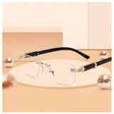 Metal rectangular unisex sunglasses with UV400 protection, multi-colored