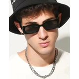 Multi-color polycarbonate unisex UV400 sunglasses (pack of 2) - rectangular frame style for outdoor activities