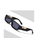 MultiColor plastic unisex UV400 protection rectangular sunglasses, classic style for outdoor activities
