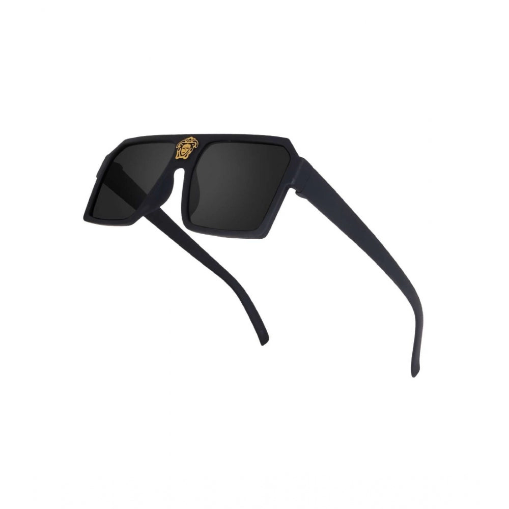 Multi-colored plastic square-frame unisex UV400 protection sunglasses pack of 2
