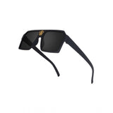Multi-colored plastic square-frame unisex UV400 protection sunglasses pack of 2