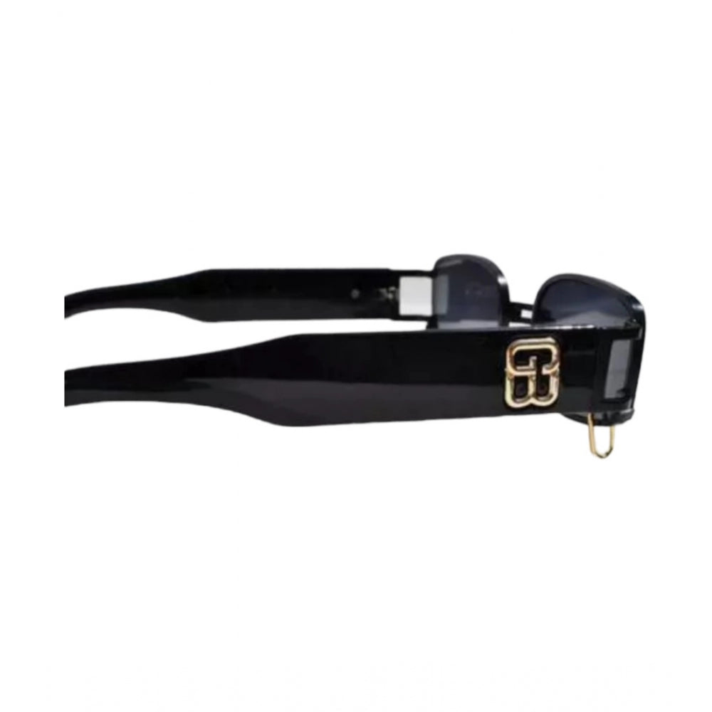 Multi-colored metal & plastic unisex sunglasses with UV400 protection, rectangular frame style