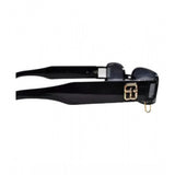 Multi-colored metal & plastic unisex sunglasses with UV400 protection, rectangular frame style