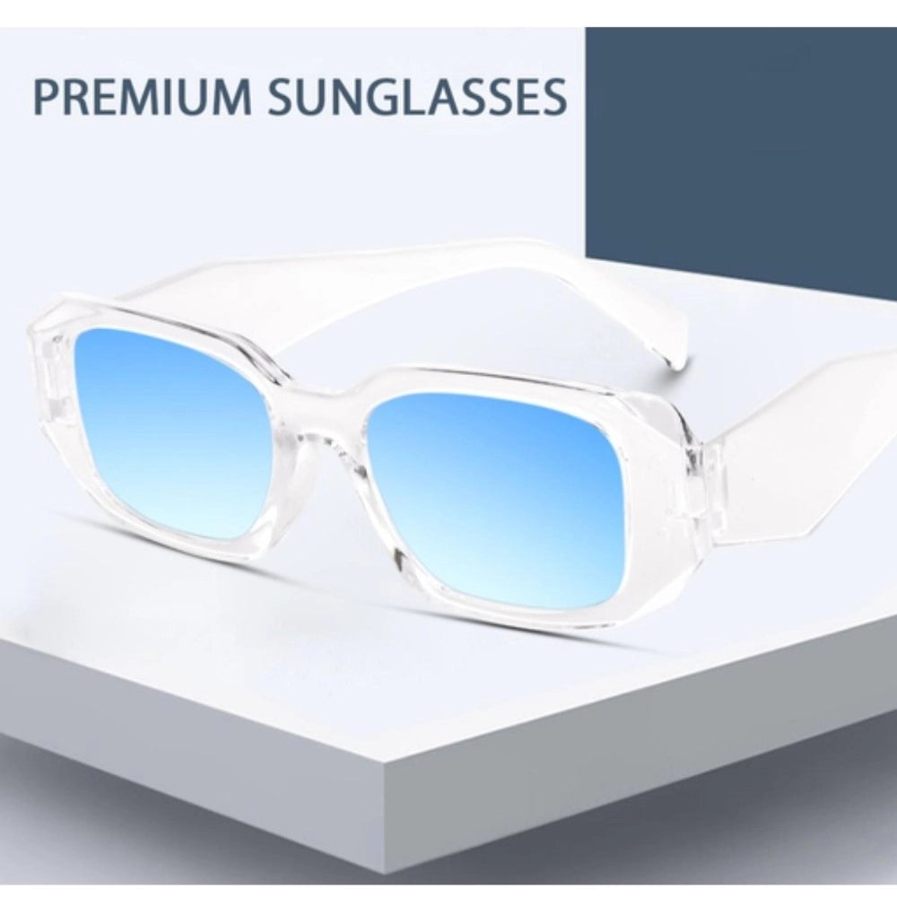 Multi-colored plastic unisex square frame UV400 protection sunglasses pack of 2