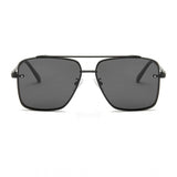 Metal square-frame unisex sunglasses, multi-colored with UV400 protection
