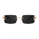 Black metal retro square sunglasses with UV400 protection for unisex, ideal for outdoor activities