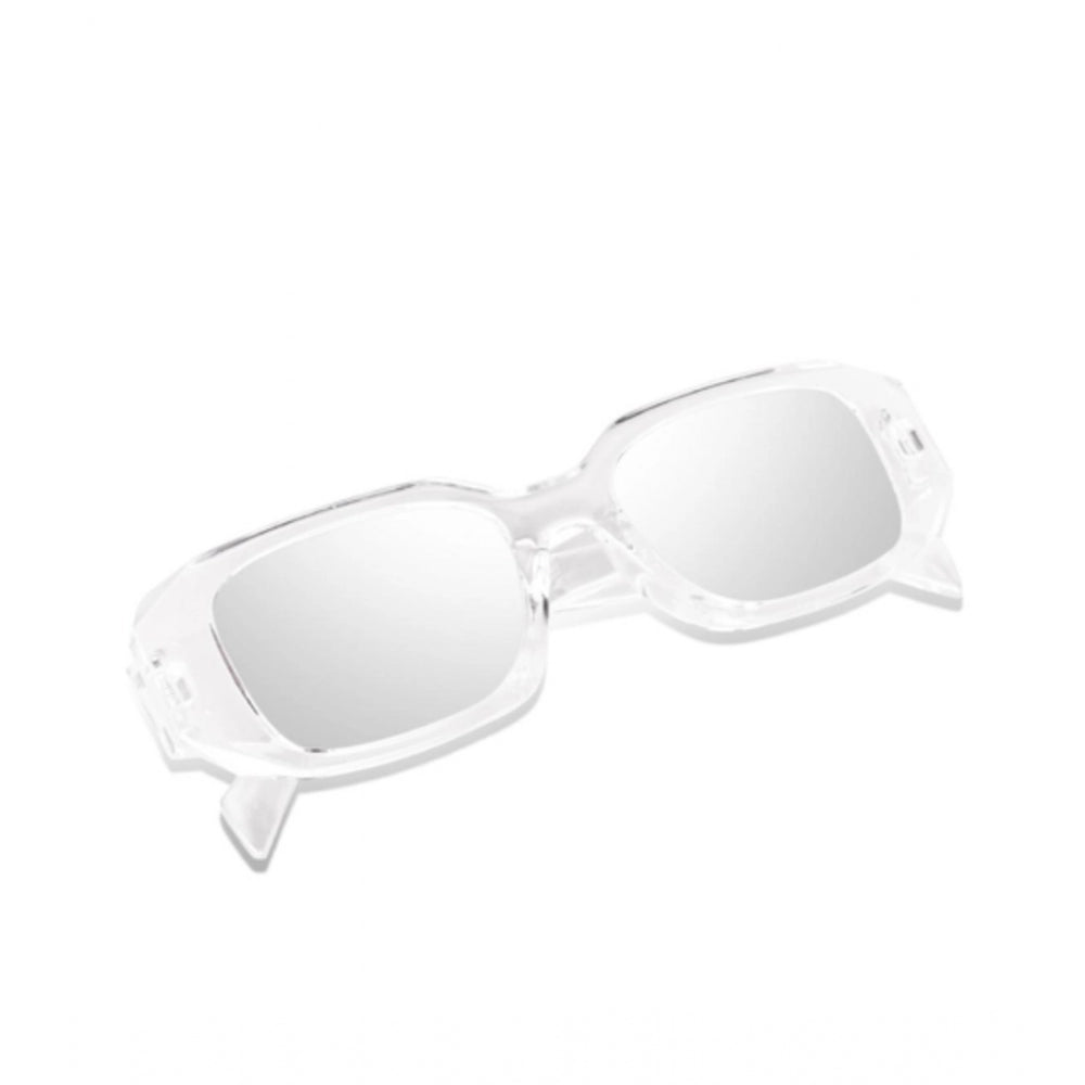 MultiColor plastic square-frame unisex sunglasses with UV400 protection, pack of 2