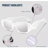 Multi-color plastic square frame unisex UV400 protection sunglasses pack of 2