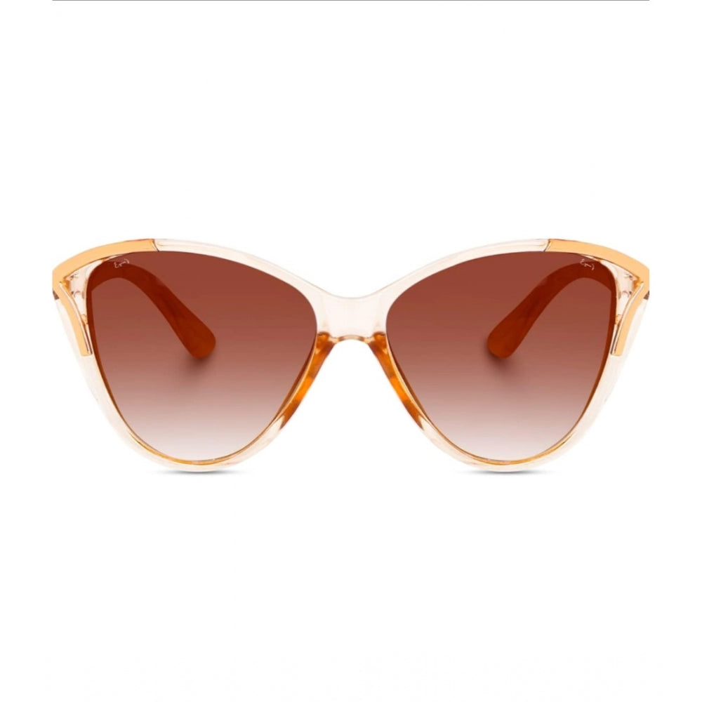 MultiColor plastic cat eye butterfly sunglasses with UV400 protection for unisex use, showing versatile style on model's face