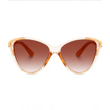 MultiColor plastic cat eye butterfly sunglasses with UV400 protection for unisex use, showing versatile style on model's face