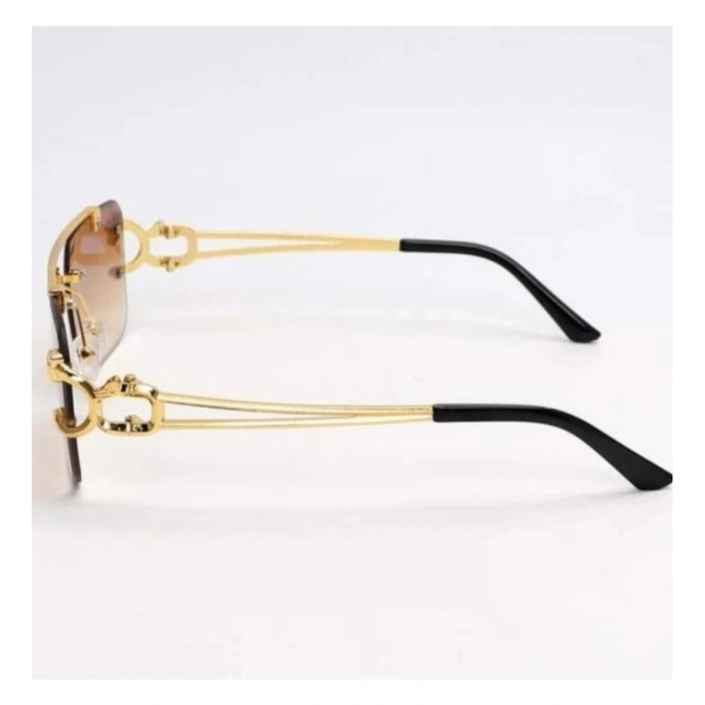 Metal rectangular sunglasses, multi-colored UV400 protection for unisex use