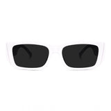 MultiColor polycarbonate unisex UV400 sunglasses set, rectangular frame style - on model