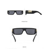 MultiColor plastic unisex UV400 protection sunglasses, classic rectangular frame style for outdoor activities