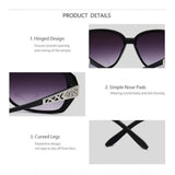 MultiColor plastic unisex sunglasses with UV400 protection, oval frame style - on table for display