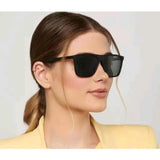 MultiColor polycarbonate unisex UV400 sunglasses pack - 2 retro square frames on display stand
