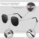 Metal round-frame classic unisex sunglasses pack (2pcs), UV400 protection, multi-colored