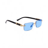 MultiColor metal unisex UV400 protection sunglasses with classic rectangular frames