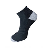 Black & white ankle socks, cotton, 3-pair set, casual, comfortable.
