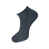 Black ribbed ankle socks, unisex, cotton, casual, comfortable design.
