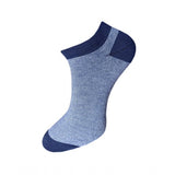 Blue & white striped ankle socks, cotton, unisex, casual socks set.