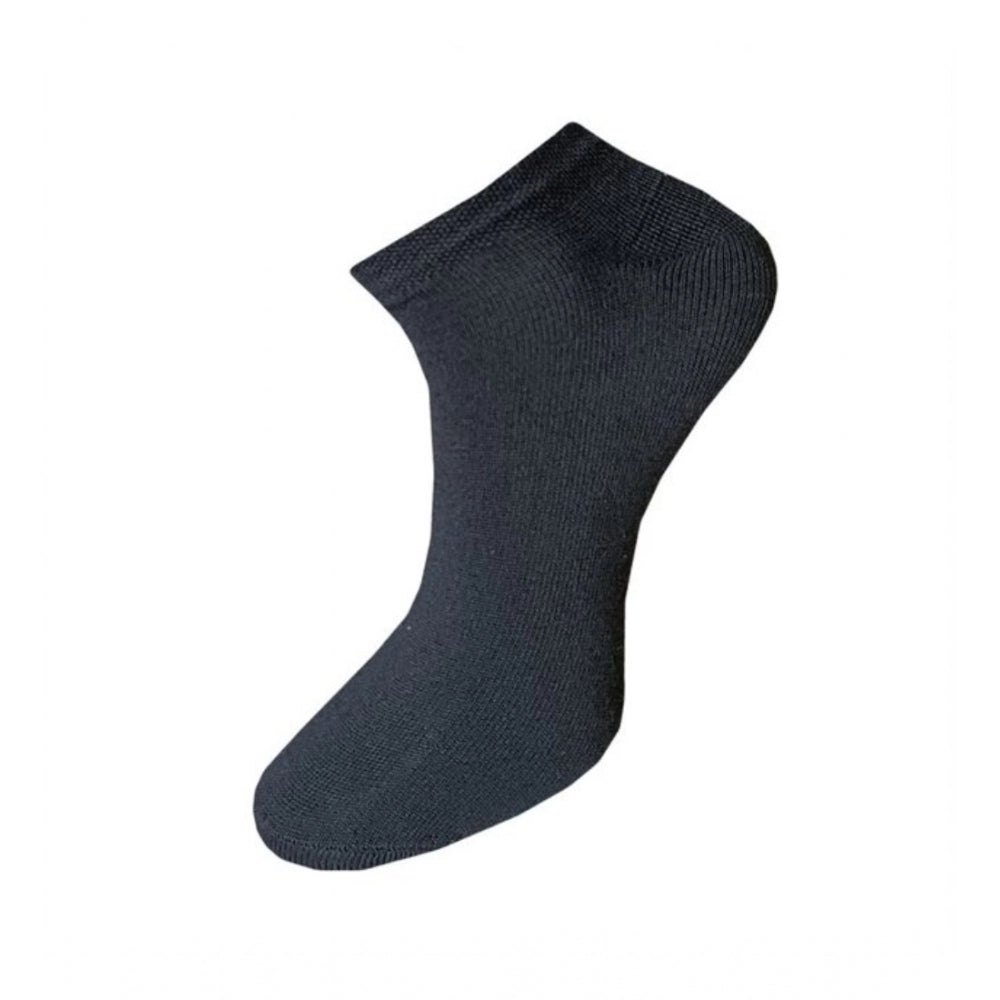 Multicolor unisex cotton ankle-length socks, solid pattern for casual wear
