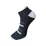 Black and white printed ankle socks, cotton, 3-pair set, comfortable.