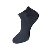 Black cotton unisex ankle socks, soft knit, 3-pair set.