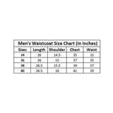Men's Jacquard Printed Full Sleeve Waistcoat (Blue)