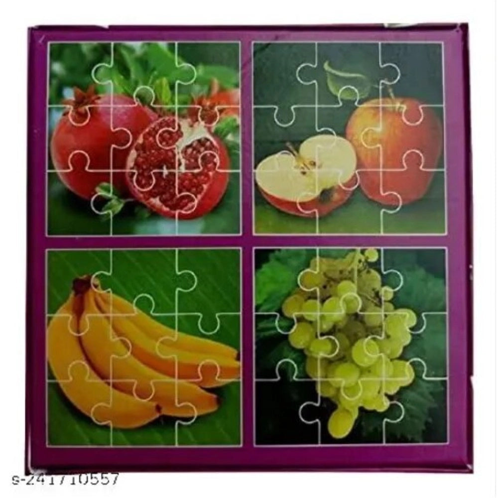 Assorted fruit cardboard jigsaw puzzles for 4+ years old, educational toy set promoting cognitive development and skill enhancement