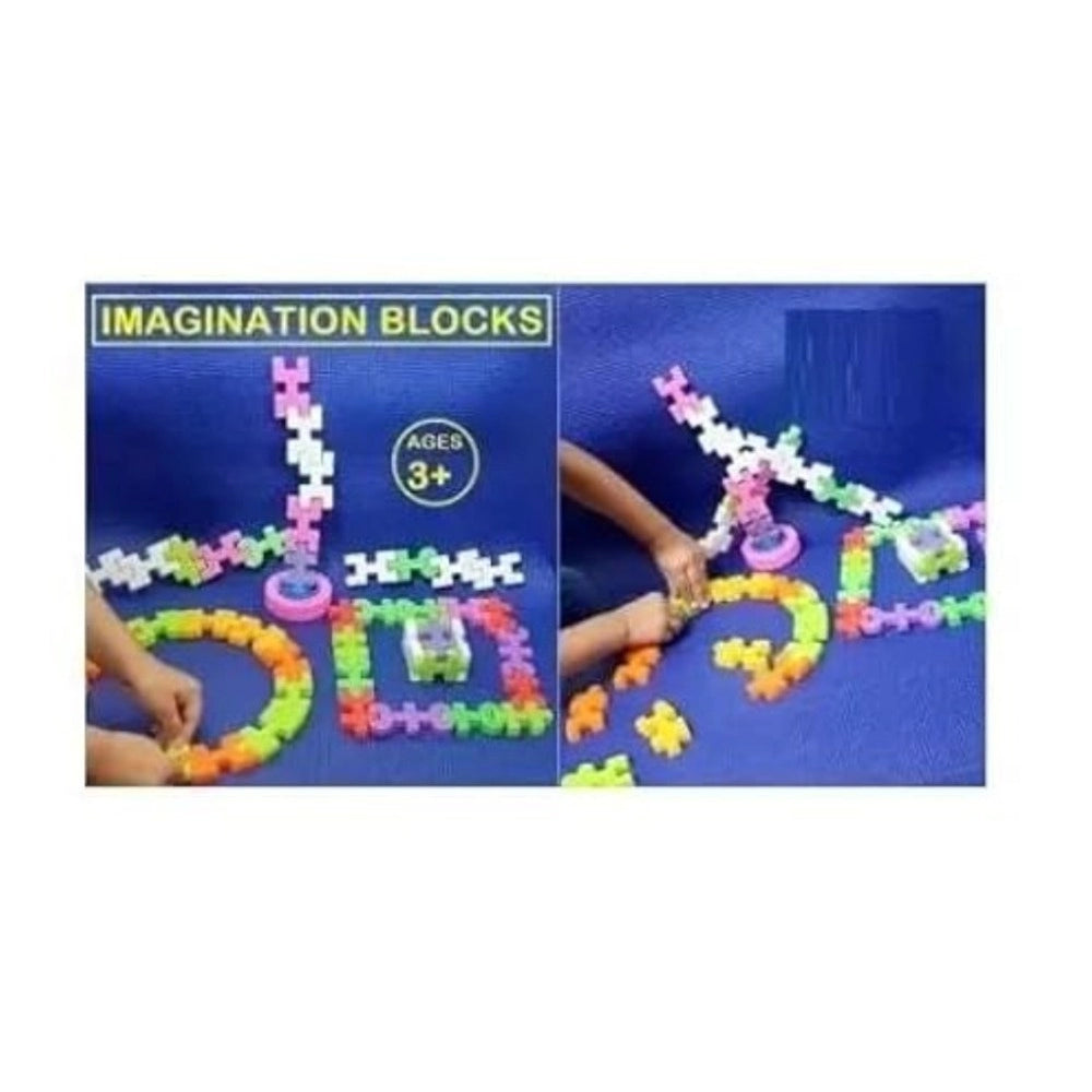 Colorful plastic blocks set, 44 pcs, educational toys for ages 3+, building blocks.
